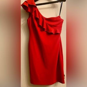 Calvin Klein classic a-line red party dress size 12